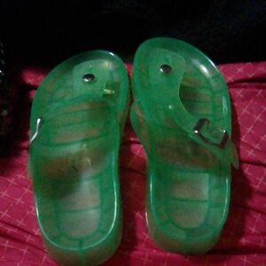 Women's Green Jelly Sandals Size 6